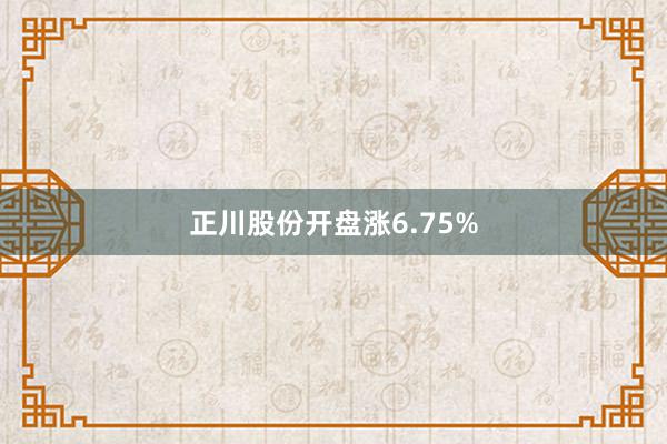 正川股份开盘涨6.75%