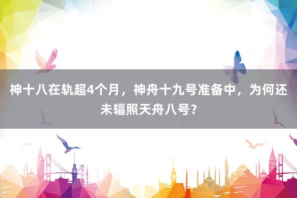 神十八在轨超4个月，神舟十九号准备中，为何还未辐照天舟八号？