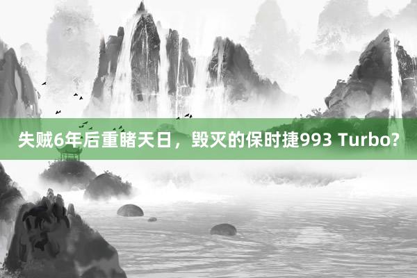 失贼6年后重睹天日，毁灭的保时捷993 Turbo?